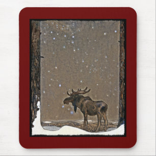 Moose in Snow Muismat