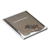 Moose in Snow Notitieblok (Schuin)