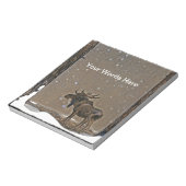 Moose in Snow Notitieblok (Linkerzijde)