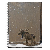 Moose in Snow Notitieboek (Voorkant)
