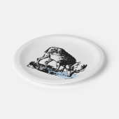 Moose in Stream Papieren Bordje (Gekanteld)