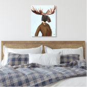 Moose in Suit Portret Canvas Afdruk (Insitu (Slaapkamer))