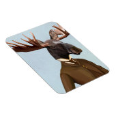 Moose in Suit Portret Magneet (Rechterzijde)