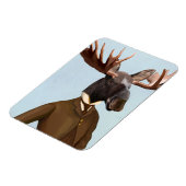 Moose in Suit Portret Magneet (Linkerzijde)
