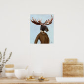 Moose in Suit Portret Poster (Keuken)