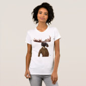 Moose in Suit Portret T-shirt (Voorkant volledig)