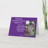 Moose in the Morning' Kaart (Achterkant)