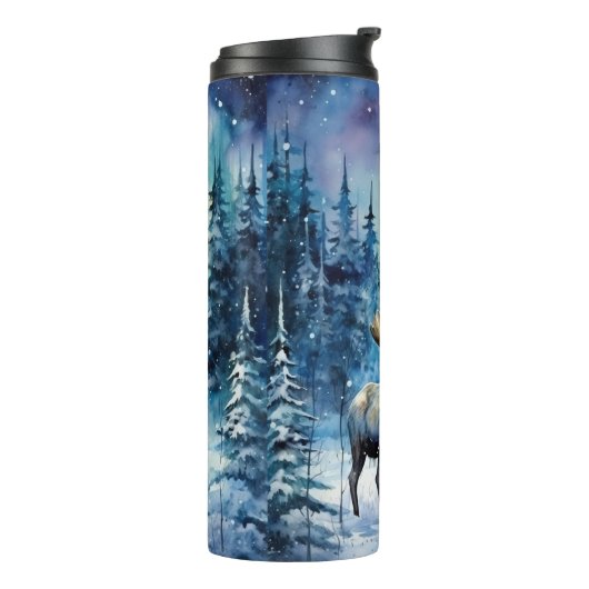 Moose in the Night Thermosbeker (Gedraaid links)