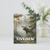 Moose in Tiveden National Park Zweden Reizen Briefkaart (Staand voorkant)