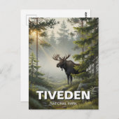 Moose in Tiveden National Park Zweden Reizen Briefkaart (Voorkant / Achterkant)
