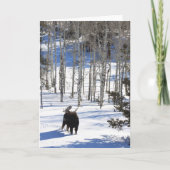 Moose in Winter All Occasion Wenskaart Kaart (Voorkant)