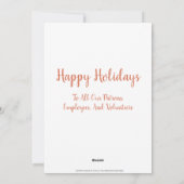 Moose In Winter Sneeuw Zakelijke Kerstvakantie Feestdagenkaart (Achterkant)