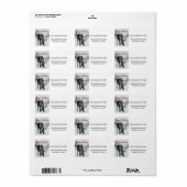 Moose in Winter Snow Kerstmis Etiket (Full Sheet)