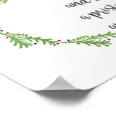 Moose in Winter Snow Photo Verse Merry Kerstmis Poster (Hoek)