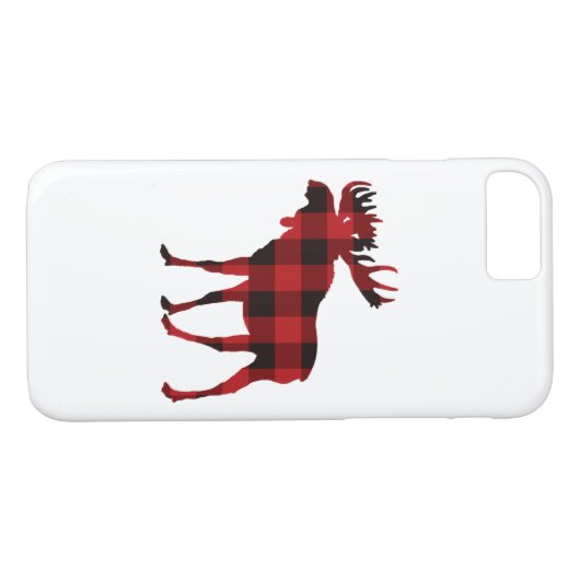 Moose iPhone Case Buffalo met kerstmis (Achterkant (Horizontaal))