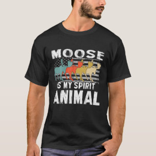 Moose is mijn Amerikaanse vlag 4 T-shirt