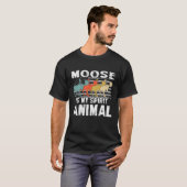Moose is mijn  Amerikaanse vlag 4 T-shirt (Voorkant volledig)