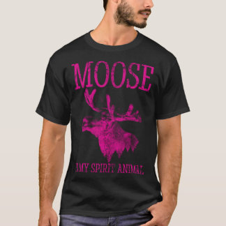 Moose is mijn geest dier Canada Alaska liefde T-shirt