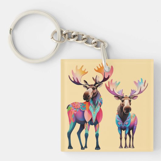 Moose is Waiting to Join a Herd Sleutelhanger (voorkant)