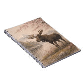 Moose Japanese Landscape Notebook, Wildlife Fusion Notitieboek (Rechterzijde)