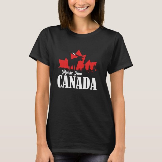 Moose Jaw, Mac de Moose Saskatchewan Canada Trave T-shirt (Voorkant)