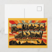 Moose Jaw Saskatchewan Tunnel City Briefkaart (Voorkant / Achterkant)