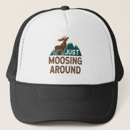 Moose Just Moosing Around Trucker Pet