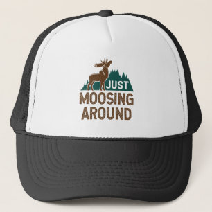 Moose Just Moosing Around Trucker Pet