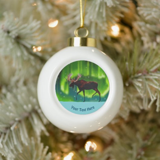 Moose Keramische Bal Ornament (Boom)