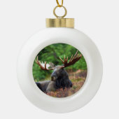 Moose Keramische Bal Ornament (Voorkant)