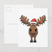 Moose Kerstboom Lights Funny Xmas Moose Lover Uitnodiging Briefkaart (Voorkant / Achterkant)
