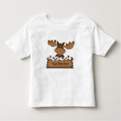 Moose Kerstmis (aanpasbaar) Kinder Shirts (Voorkant)