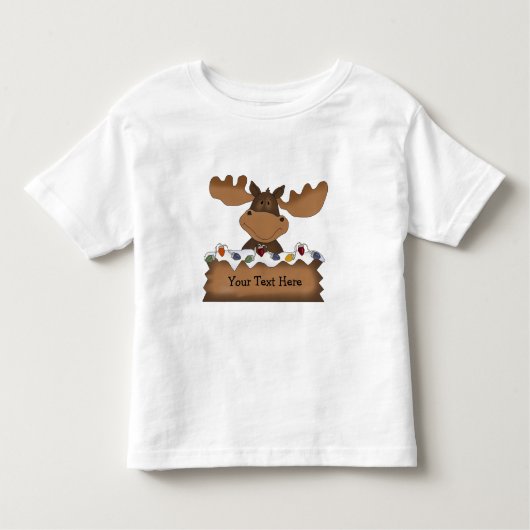 Moose Kerstmis (aanpasbaar) Kinder Shirts (Voorkant)