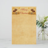 Moose Kerstmis Briefpapier (Staand voorkant)