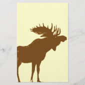 Moose Kerstmis Briefpapier (Voorkant)