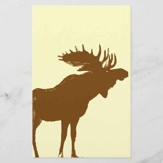 Moose Kerstmis Briefpapier (Voorkant)