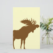 Moose Kerstmis Briefpapier (Staand voorkant)