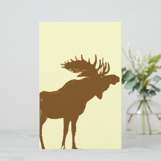 Moose Kerstmis Briefpapier (Staand voorkant)