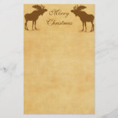 Moose Kerstmis Briefpapier (Voorkant)