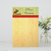 Moose Kerstmis Briefpapier (Staand voorkant)