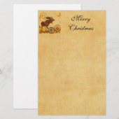 Moose Kerstmis Briefpapier (Voorkant / Achterkant)