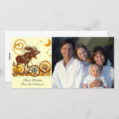 Moose Kerstmis Feestdagenkaart (Voorkant / Achterkant)