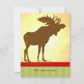 Moose Kerstmis Kaart (Achterkant)