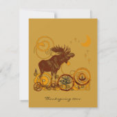 Moose Kerstmis Kaart (Achterkant)