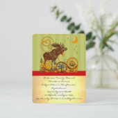 Moose Kerstmis Kaart (Staand voorkant)