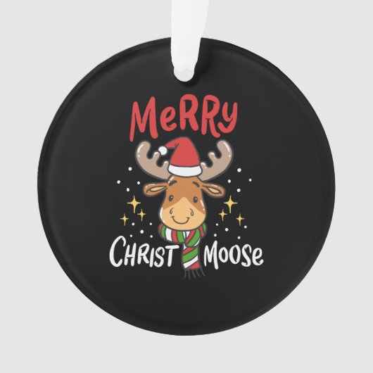 Moose Kerstmis Ornament (voorkant)