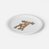 Moose Kerstmis Papieren Bordje (Gekanteld)