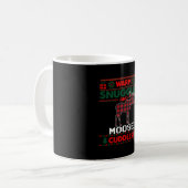 Moose Kerstmis Shirt Pajama Moose Ugly Kerstmis Koffiemok (Voorkant links)