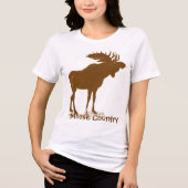 Moose Kerstmis Tri-Blend Shirt (Voorkant)