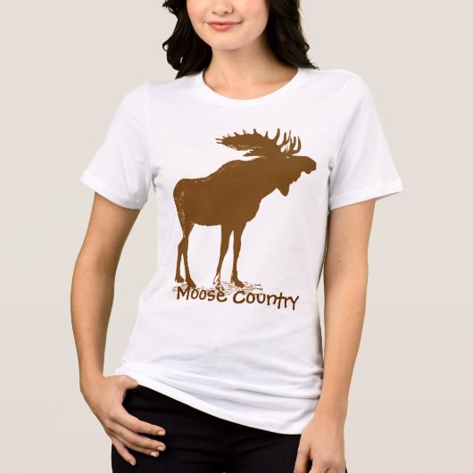 Moose Kerstmis Tri-Blend Shirt (Voorkant)